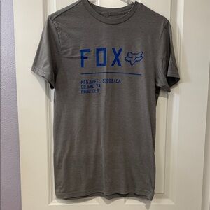 Fox Blue and Gray Short Sleeve Tee